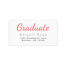Modern Minimalist Graduation Address