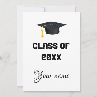 modern minimalist graduation announcement
