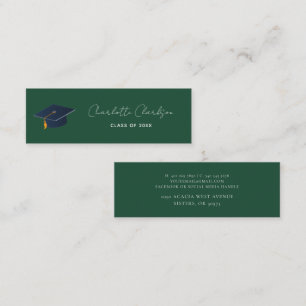 Modern Minimalist Graduation Aspiration Name Calling Card
