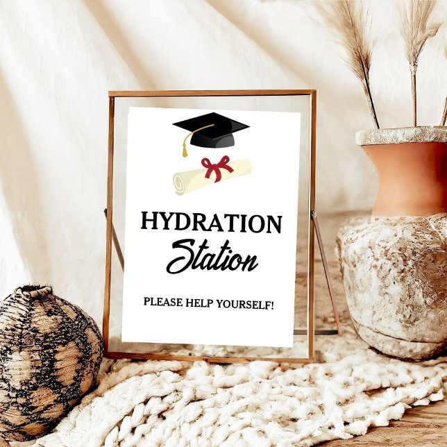 Modern Minimalist  Graduation Drink Party Sign (Creator Uploaded)