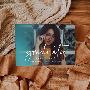 Modern minimalist,graduation photo announcement