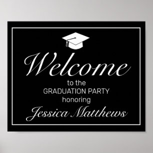 Modern Minimalist Graduation Welcome Party Poster