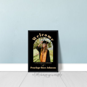 Modern Minimalist Graduation Welcome Sign