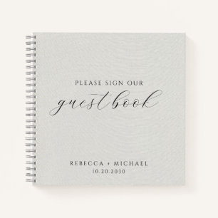 Modern minimalist Gray Wedding Notebook