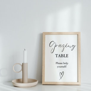Modern Minimalist Grazing table Sign