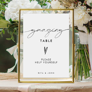 Modern Minimalist Grazing Table Wedding Sign