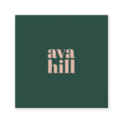 Modern minimalist green and pink professional logo