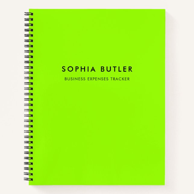 Modern Minimalist Green Notebook (Front)