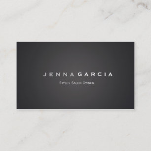 Modern Minimalist Grey Classy Business Card