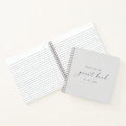 Modern Minimalist Grey Guest Book for Weddings