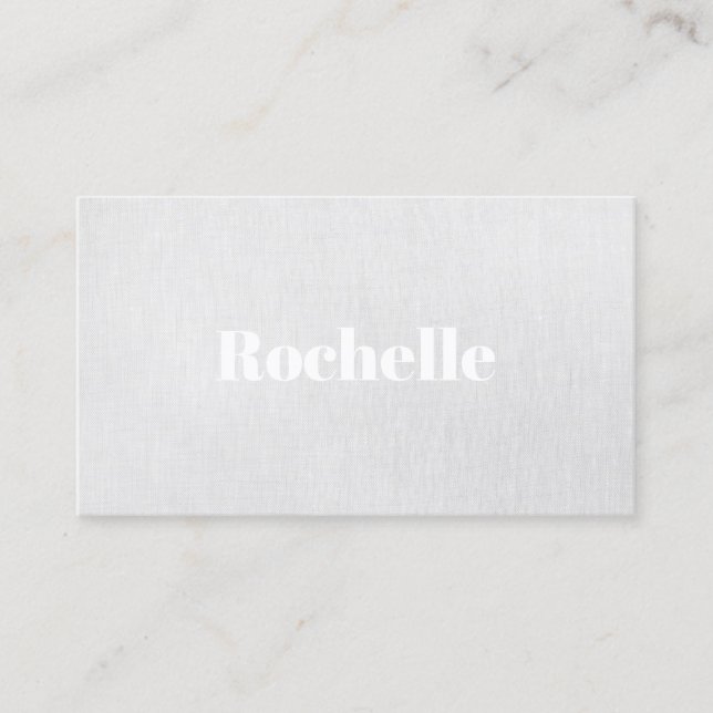 Modern Minimalist Grey Linen Background Business Card (Front)