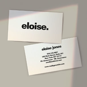 Modern Minimalist Grey Silver Gradient Business Card