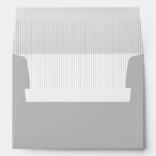Modern Minimalist Grey Striped Wedding Invitation Envelope