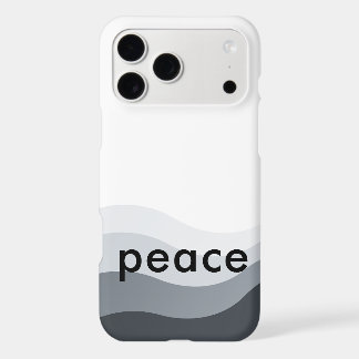 Modern Minimalist Grey Waves | Personalized Name