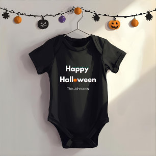Modern Minimalist Halloween – Personalised  Baby Bodysuit