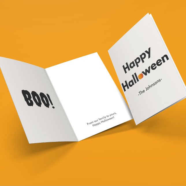 Modern Minimalist Halloween  – Personalised Card (Creator Uploaded)