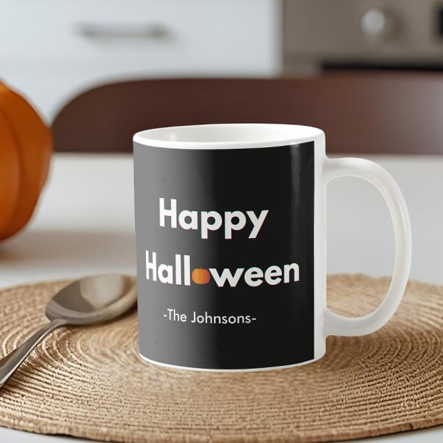 Modern Minimalist Halloween – Personalised Coffee Mug (Creator Uploaded)