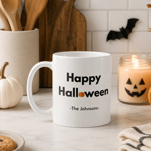 Modern Minimalist Halloween – Personalised Coffee Mug (Creator Uploaded)
