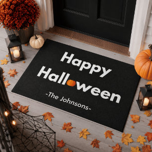 Modern Minimalist Halloween – Personalised Doormat