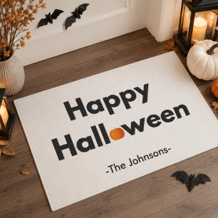 Modern Minimalist Halloween – Personalised Doormat
