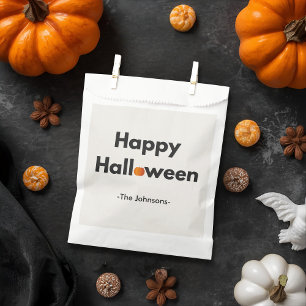 Modern Minimalist Halloween – Personalised Favour Bags