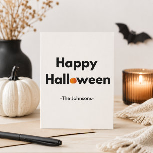 Modern Minimalist Halloween – Personalised Postcard