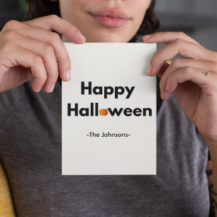 Modern Minimalist Halloween – Personalised Postcard