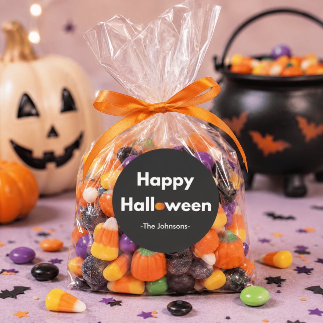 Modern Minimalist Halloween Personalised Stickers (Creator Uploaded)