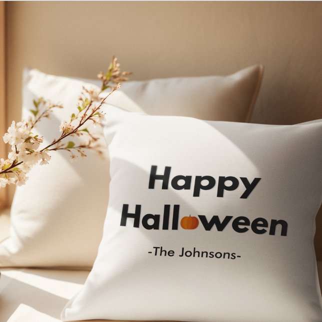 Modern Minimalist Halloween Pillow – Personalised (Creator Uploaded)