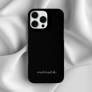 Modern Minimalist Handwriting Script Black iPhone 16 Pro Max Case