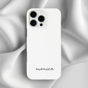 Modern Minimalist Handwriting Script White iPhone 16 Pro Max Case