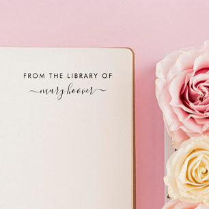Modern Minimalist Handwritten From The Library Of Self-inking Stamp
