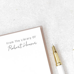 Modern Minimalist Handwritten From The Library Of Self-inking Stamp