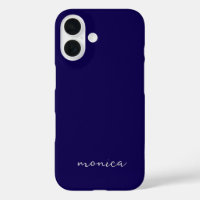 Modern Minimalist Handwritten Script Dark Blue