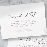 Modern Minimalist Handwritten Wedding Save The Date<br><div class="desc">Composed of simple sans serif typography. These elements are simple,  fun,  and modern.

This is designed by White Paper Birch Co. exclusive for Zazzle.

Available here:
http://www.zazzle.com/whitepaperbirch</div>