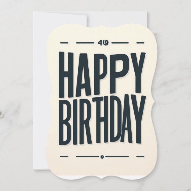 Modern Minimalist Happy Birthday – Bold Typography (Front)