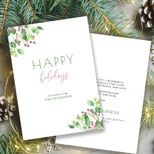 Modern minimalist happy holidays  holiday card