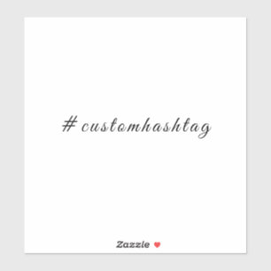 Modern Minimalist Hashtag Social Sticker