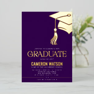 Modern Minimalist Hat and Tassel Graduation Party