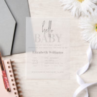 Modern Minimalist Hello Baby Shower