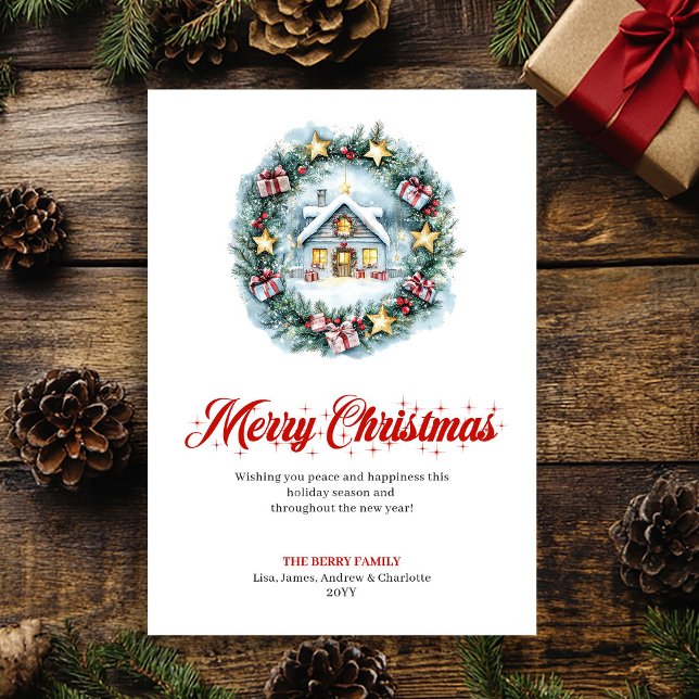 Modern Minimalist Holiday Scene Greeting Card (Modern Minimalist Holiday Scene Greeting Card)