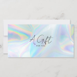 Modern Minimalist Holographic Gift Certificate
