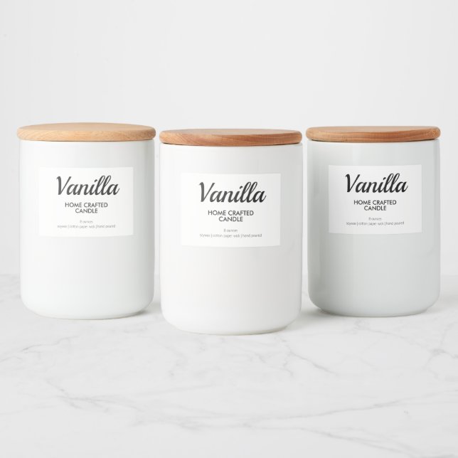 Modern Minimalist Homemade Candle Label (Bottles)