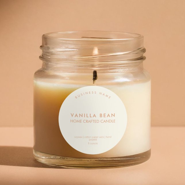Modern Minimalist Homemade Candle Label Sticker (Creator Uploaded)