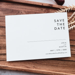 Modern Minimalist Horizontal Save the Date