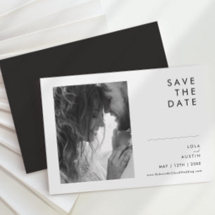 Modern Minimalist Horizontal Save The Date Magnet