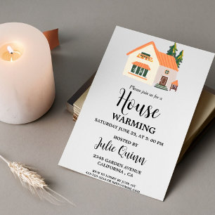 Modern Minimalist House warming Party  Invitation