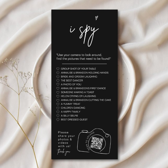 Modern Minimalist I spy wedding game Share photos  Menu (Creator Uploaded)