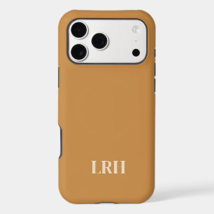 Modern Minimalist Initial Golden Mustard Monogram