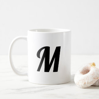 Modern minimalist Initial letter monogram Mug